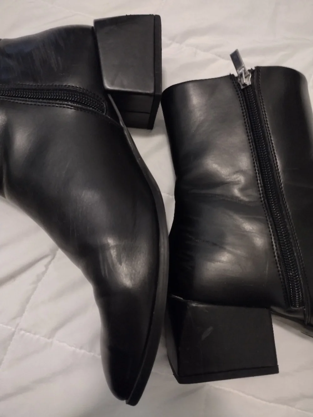 A New Day Black Low Block Heel Ankle Boots